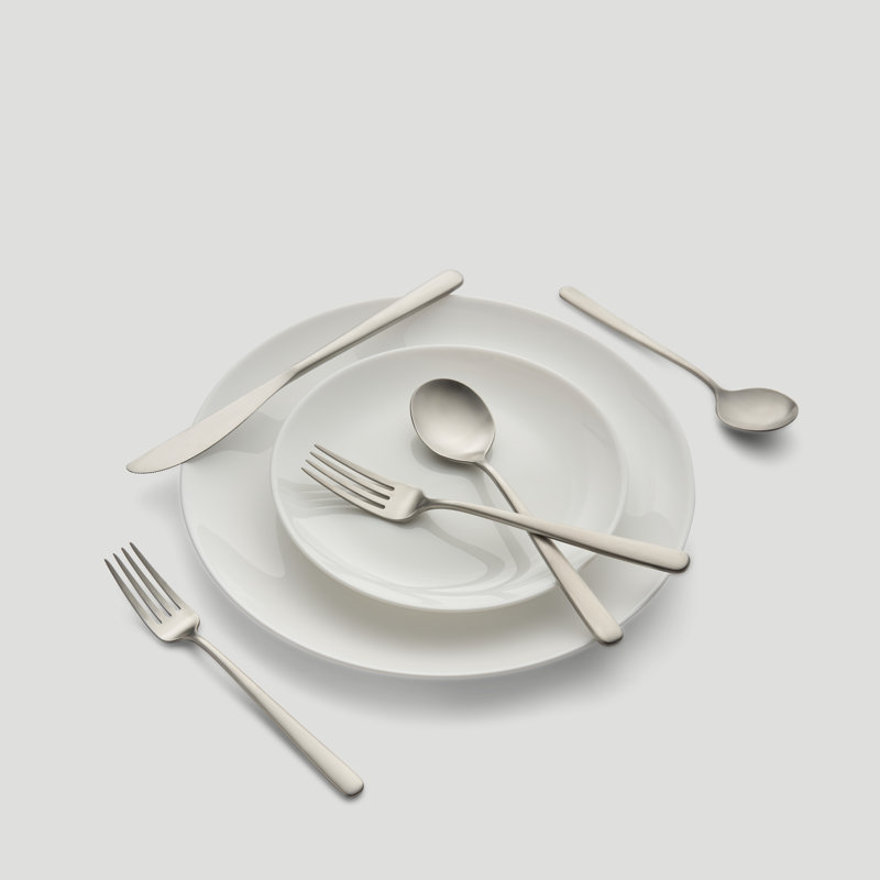 Ensemble de couverts 20 pièces Terri, service pour 4, Satin argenté