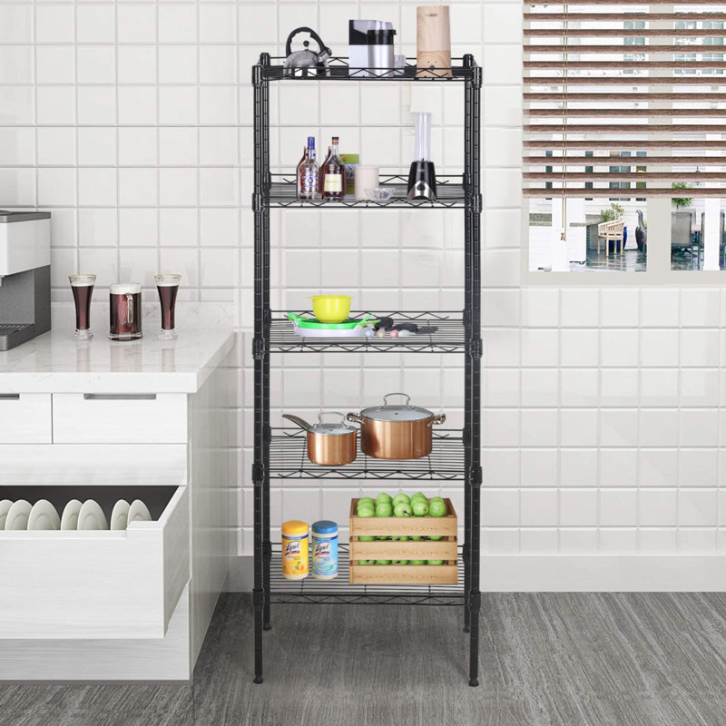Étagère en métal, étagère de rangement robuste pour la cuisine, le garde-manger, le garage, la salle de lavage et le rangement utilitaire