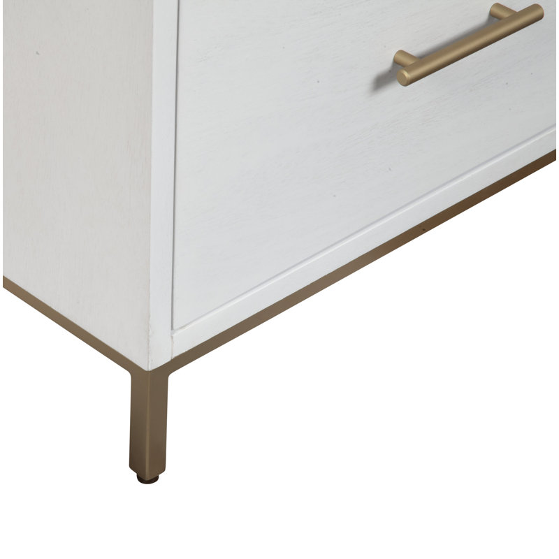 Commode à cinq tiroirs Marino, Blanc