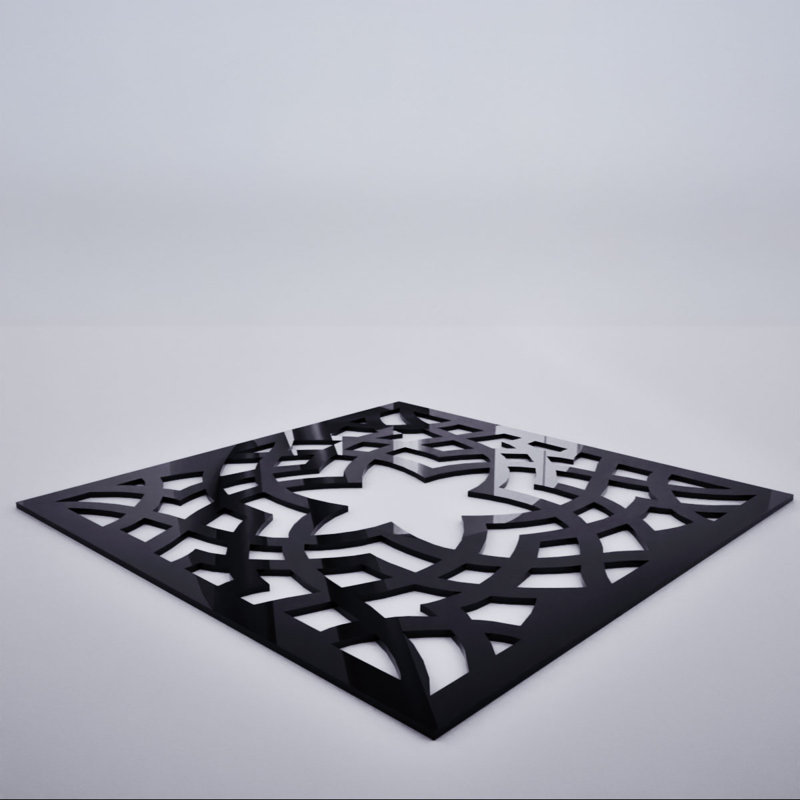 Panneaux muraux décoratifs en acrylique Paris, petit, l 11 3/8 po x H 11 3/8 po x T 1/8 po, noir, Noir