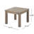 Wood Side Table With Slat Design - Grey, 19.32W X 19.32D 15.04H Grey Open Top, 19.32 15.04-550814648