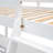 Wood Twin Size L-Shaped Loft Bed with Ladder and 2 Built-in L-Shaped Desks, White