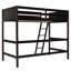 Lit mezzanine en bois massif avec échelle-1292527038