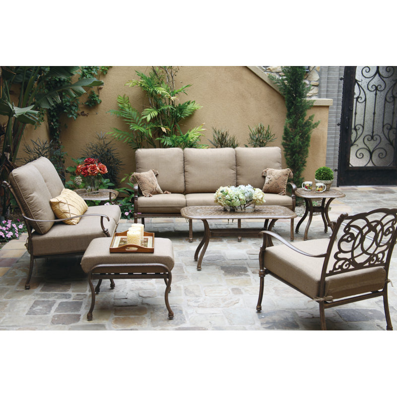 Causeuse avec coussin Battista, Sésame, Moka