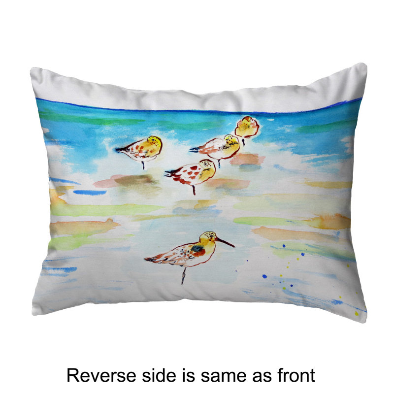  Housse et insert de coussin rectangulaire d'extérieur Cinq Sanderlings, 11 po x 14 po