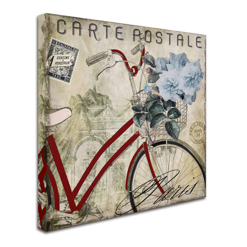 «Postale Paris II» par Color Bakery, impression sur toile, H 14 po x l 14 po x P 2 po