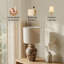 Lampe en terre cuite avec abat-jour Bloomlight - veilleuse décorative pour la chambre à coucher, la maison et l'éclairage