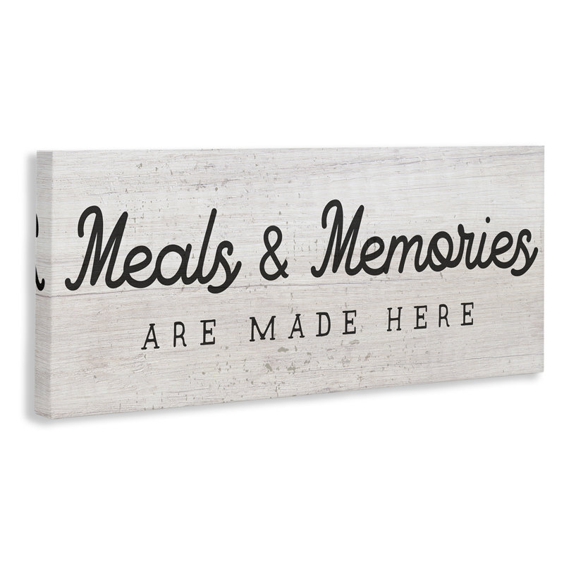 Art mural sur toile "Repas et souvenirs" par Daphne Polselli, H 13 po x l 30 po