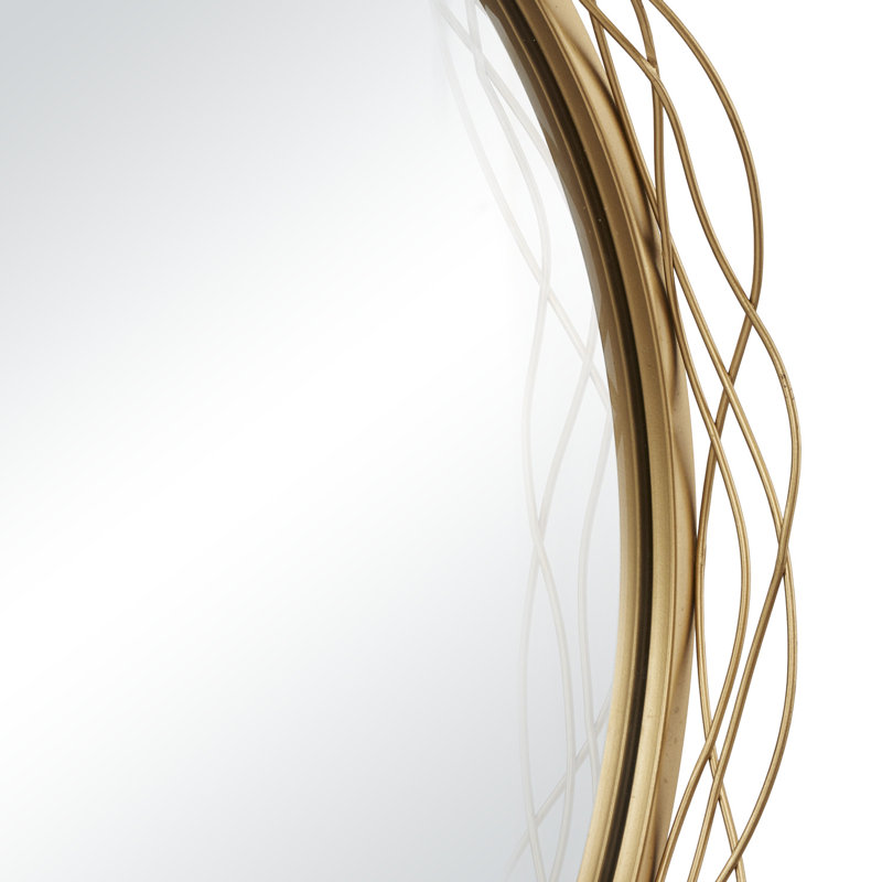 Kristoff Solid Wood Circle Wall Mirror