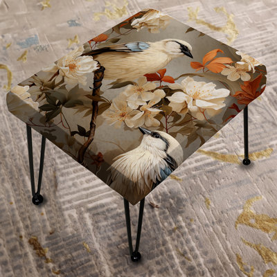 Exotic Avian Bird Beauty - Floral Rectangle Ottoman