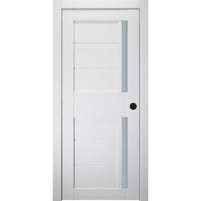 Esta DIY-Friendly Paneled Manufactured Wood and Glass Modular Collection Single Swing Standard Door