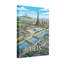 Paysages pittoresques et urbains de Paris avec la Tour Eiffel et la Seine-1010235302