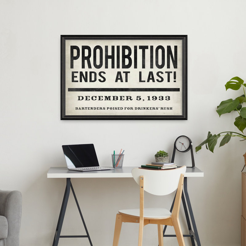 «Prohibition Ends At Last», art rétro rétro, H 24 po x l 36 po