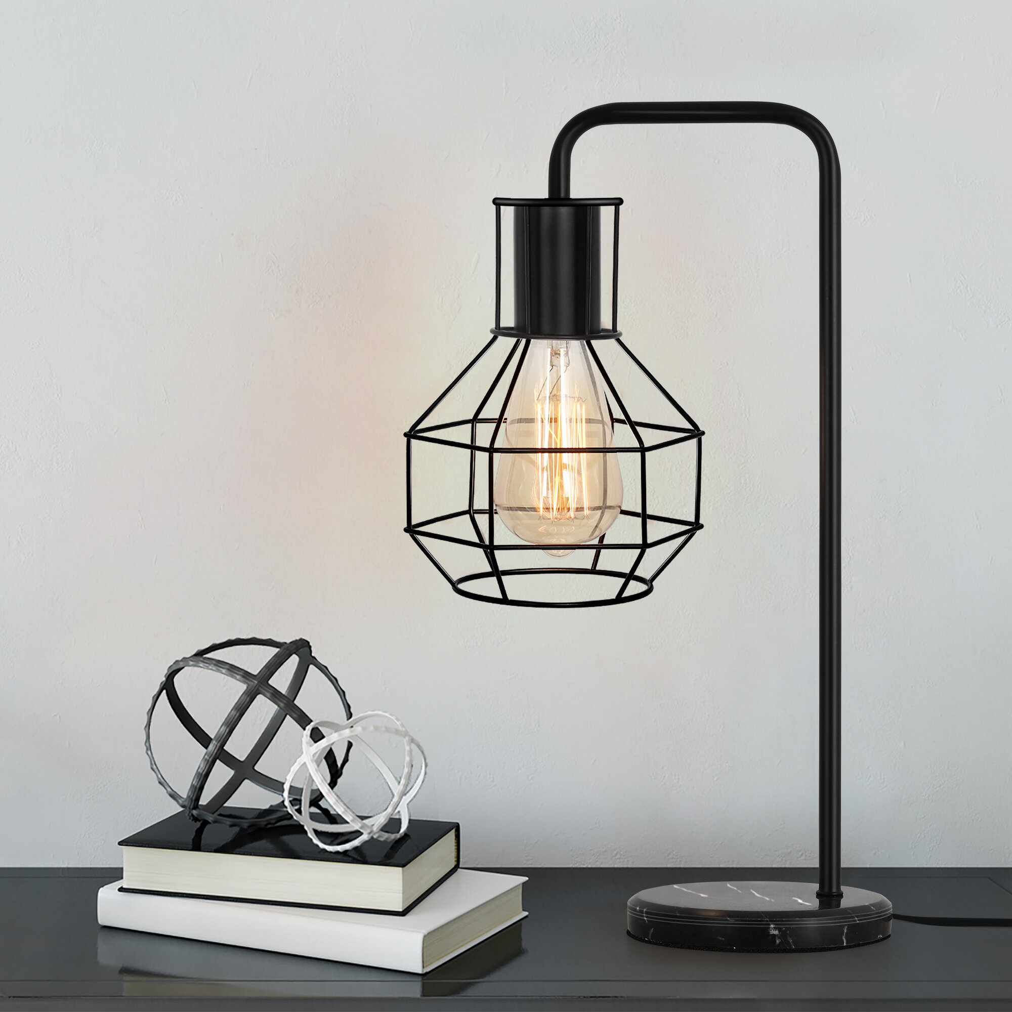 Cage desk sale lamp