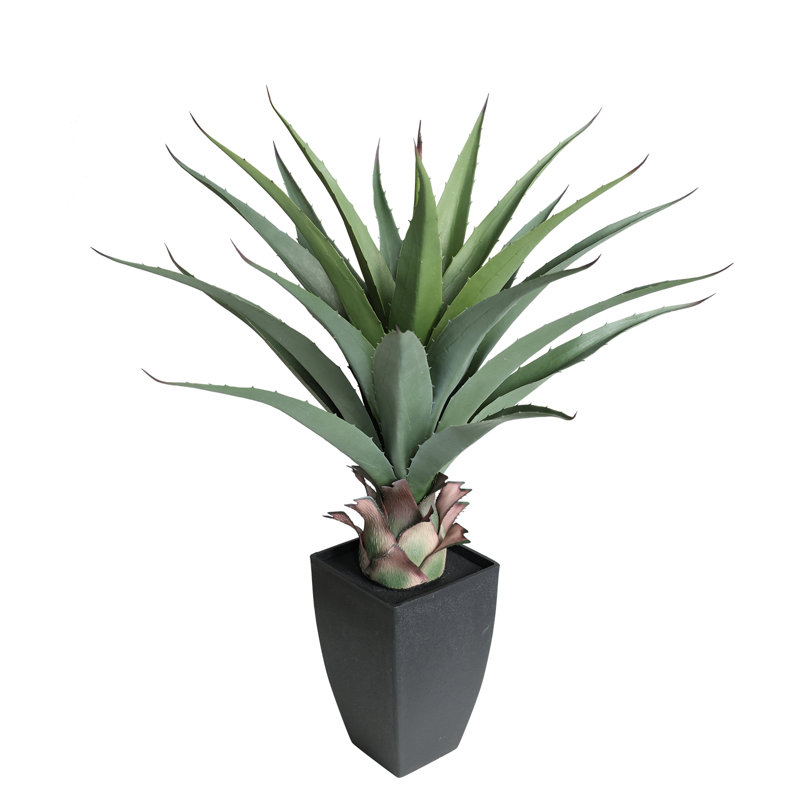 Agave 30 po plante artificielle avec pot