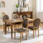 Chaise de salle à manger de style français avec garniture cloutée