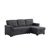 Lucca 84" Dark Gray Linen Reversible Sleeper Sectional Sofa With Storage Chaise-139232029
