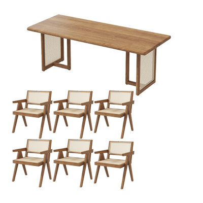 Tasteful table set in solid wood