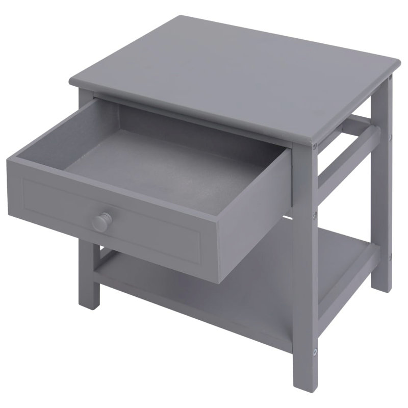 Alidge 40cm W Solid + Manufactured Wood Bedside Table