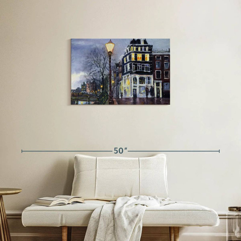 Sirci au crépuscule, Amsterdam, H 20 po x l 30 po
