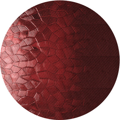 Tapis abstrait en laine rouge