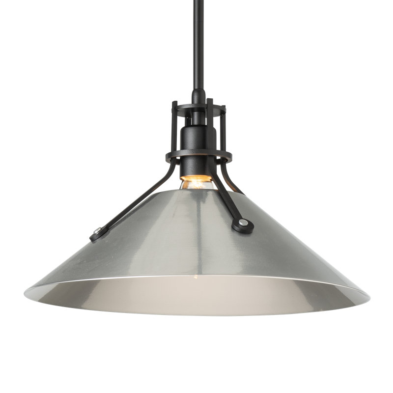 Henry 1 - Light Single Cone Pendant, 56.3'' H X 14.4'' W X 14.4'' D, Sterling, Sterling