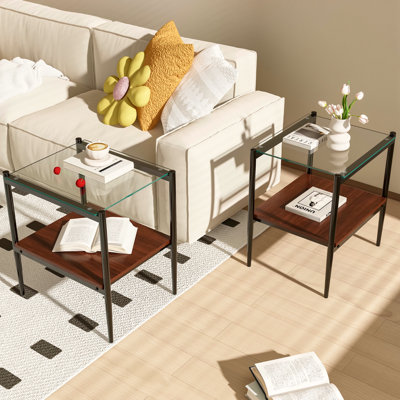 Ensemble de 2 tables de bout rectangulaires
