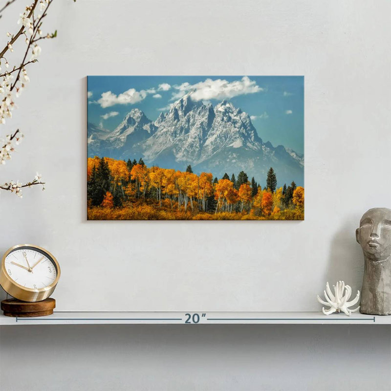Grand Tetons d'Alvord en automne, H 8 po x l 12 po
