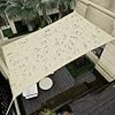 HHA Waterproof Sun Shade Sail, 12' X 16' 95% UV Block Sun Shade Canopy Rectangle Outdoor Shade Cover, Awning Shelter For Outdoor Patio Garden Backyard, Cu