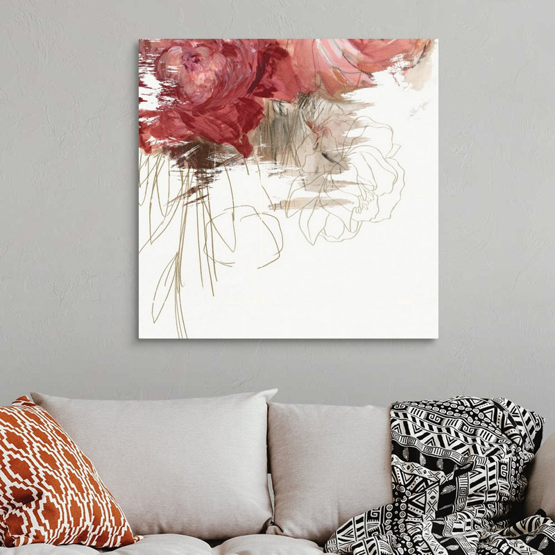 Reproduction d’art sur toile, "Crimson Lust III" par PI studio, H 36 po x l 36 po x P 1,25 po, Toile tendue