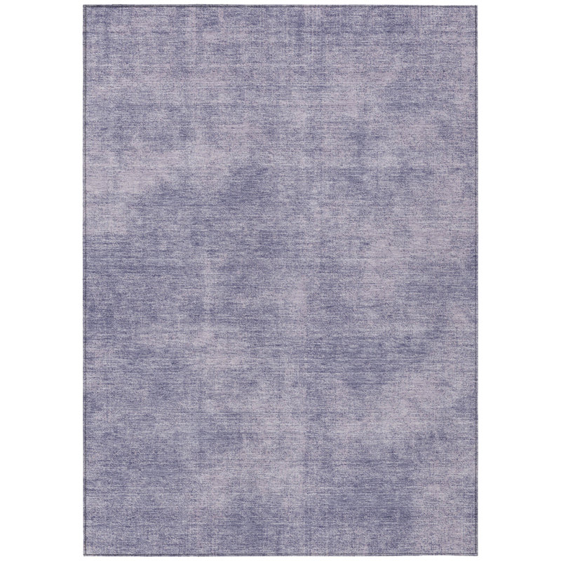 HomeRoots 3' X 5' Purple Washable Indoor Outdoor Area Rug