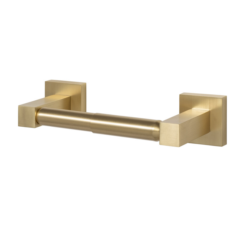 Baden Two-Post Paper Holder, Satin Brass