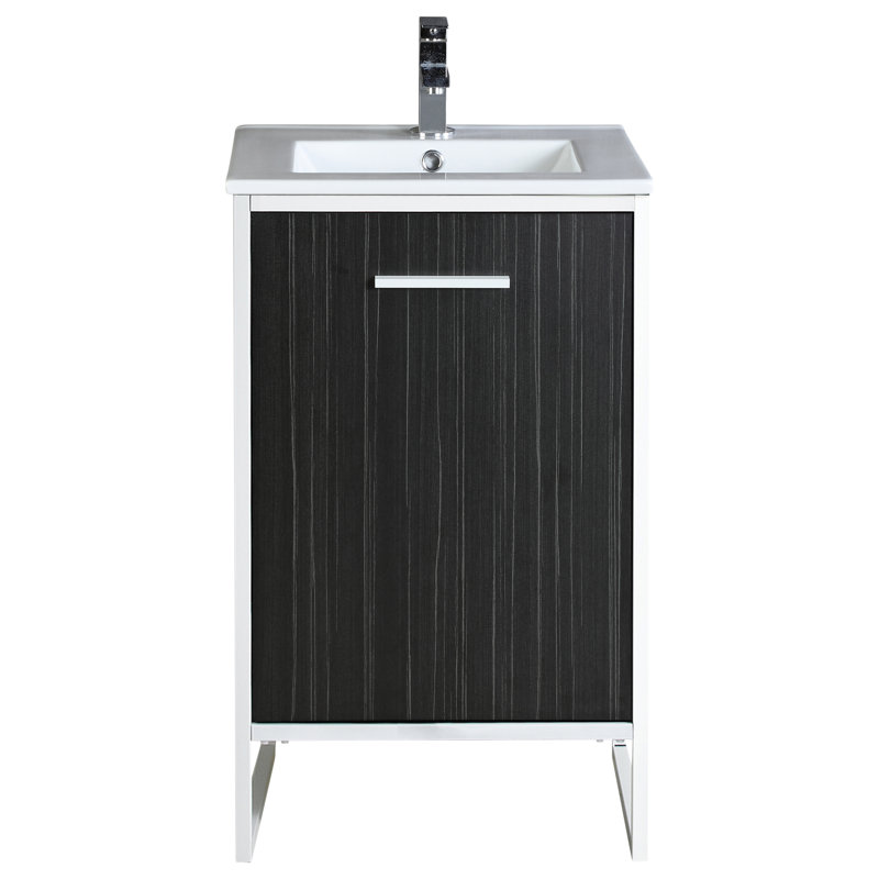 Ensemble de meuble-lavabo simple 20 po Saray, Gris matinal