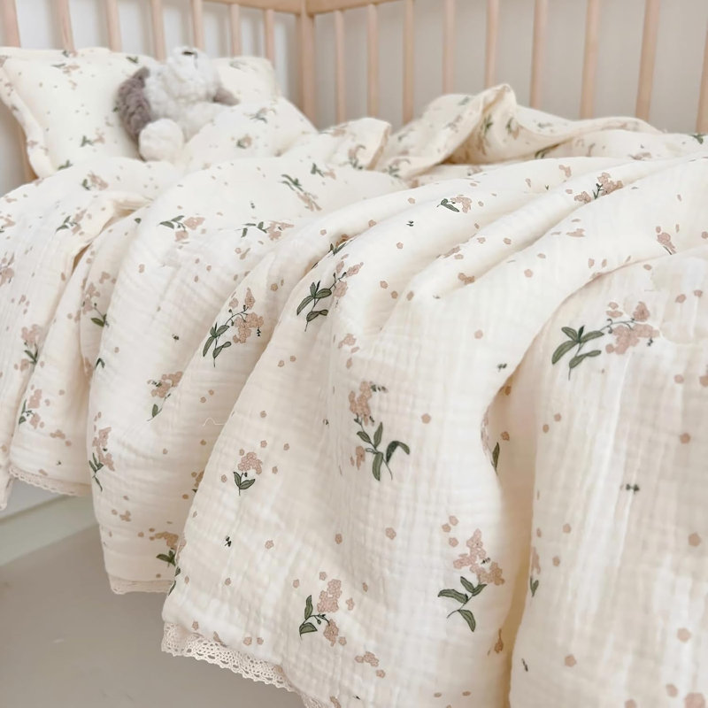Cute Pattern 2-Layer Muslin Cotton Quilt/Blanket