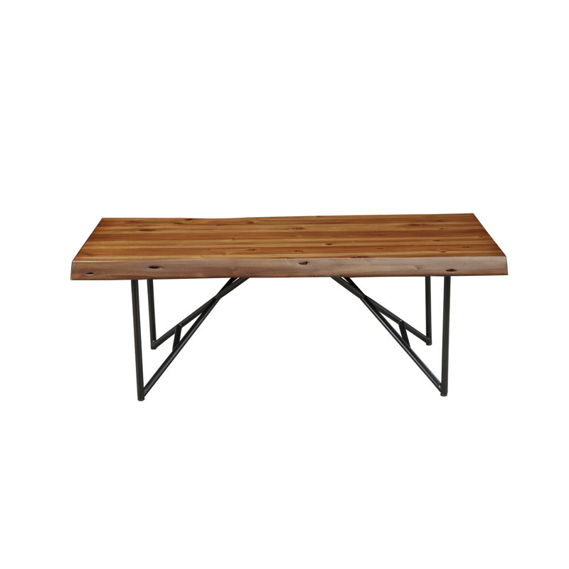 Table basse Winschoten Live Edge, noyer clair