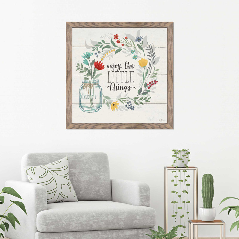 Blooming pensé II - impression, H 31,5 po x l 31,5 po x P 1 po, Cadre taupe délavé