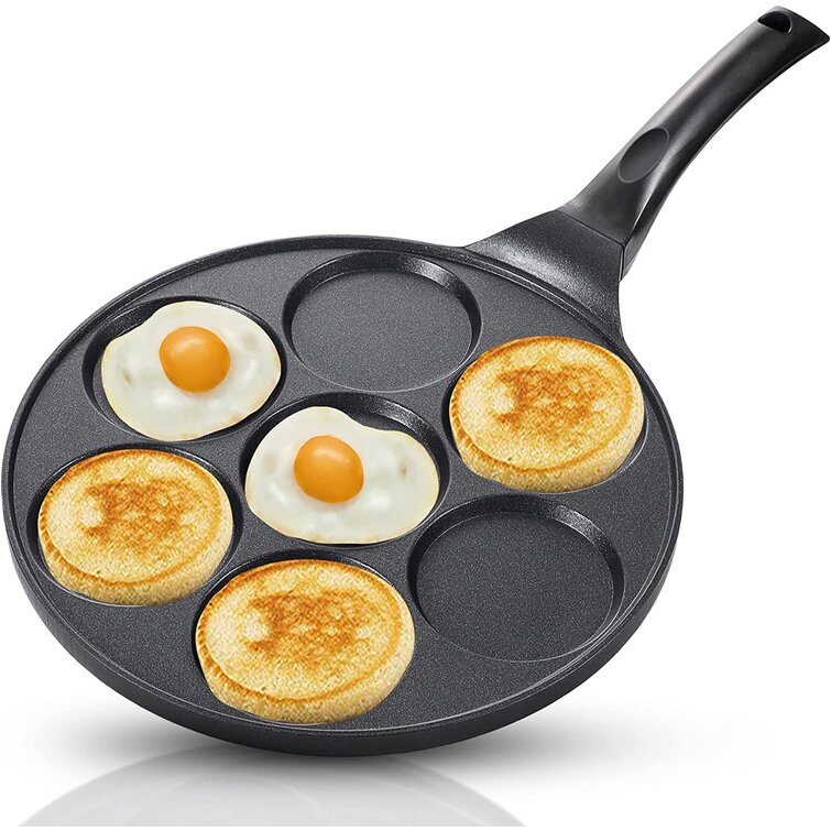 Egg Frying Pan 4 Cup Non-stick Cooker Circular Mold Pancake Pan Breakfast  Pan for Pancake 