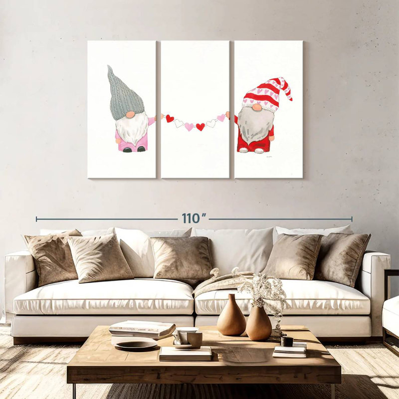 Gnomes amoureux I, H 48 po x l 74 po