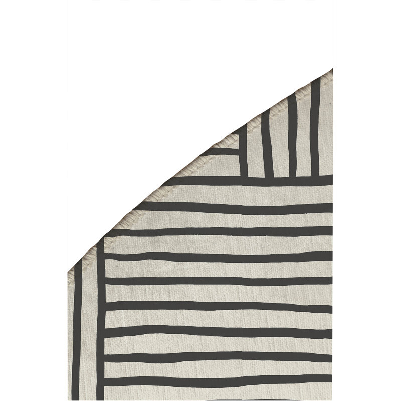 Grid Puz Non-Slip Outdoor Rug, Round 5'