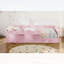 Lit simple tapissier au sol avec peluche lapin douce, garde-corps en mousse haute densité et poches de rangement intégrées-2145916570-2145916575