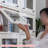 Solid wood flip door dustproof bookcase