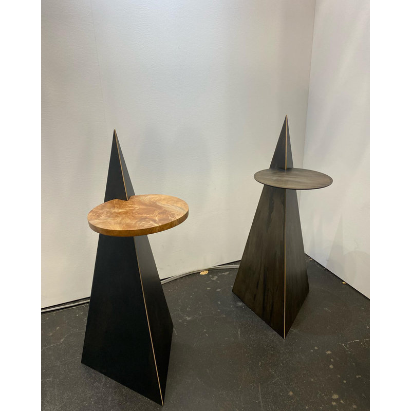 Peak/Plateau Solid Wood Top End Table