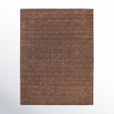 Nilles Handmade Hand-Knotted Tan/White Area Rug