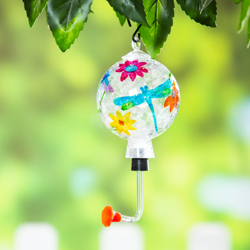 Bevington Glass Hanging Hummingbird Feeder
