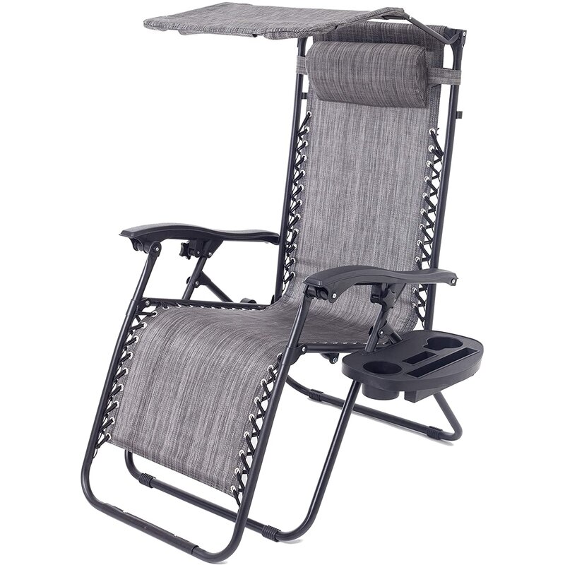 Arlmont & Co. Medway Folding Zero Gravity Chair with Cushions | Wayfair