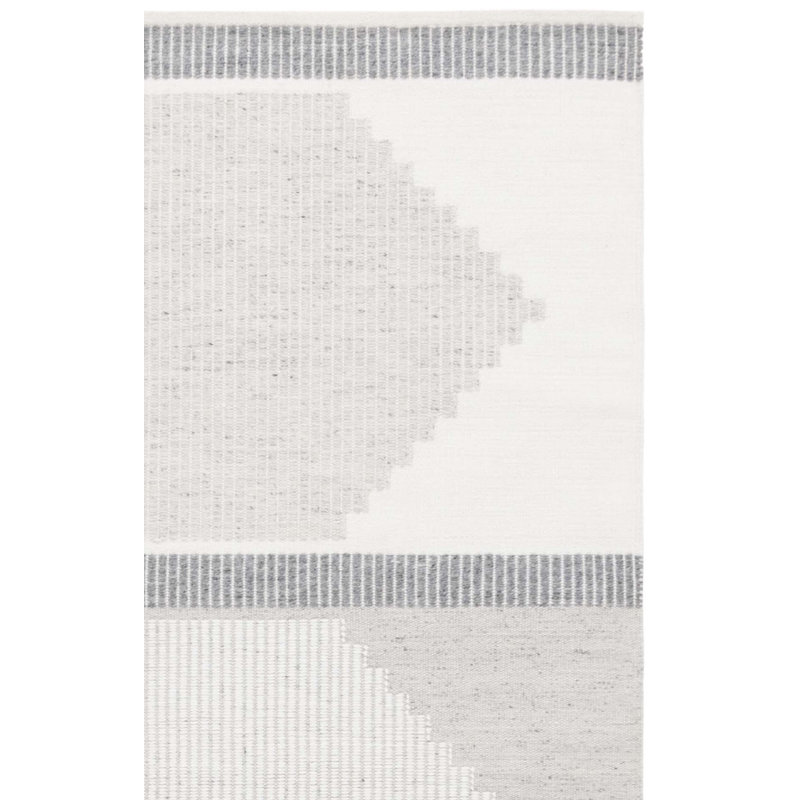 Kilim Hand Woven Recycled P.E.T. Geometric Indoor Rug, Square 6'