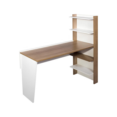 Kiliam 47.24'' W Modern Computer Desk 4-Tier Bookshelves, Study, Writing, Student & Pc Gaming Table