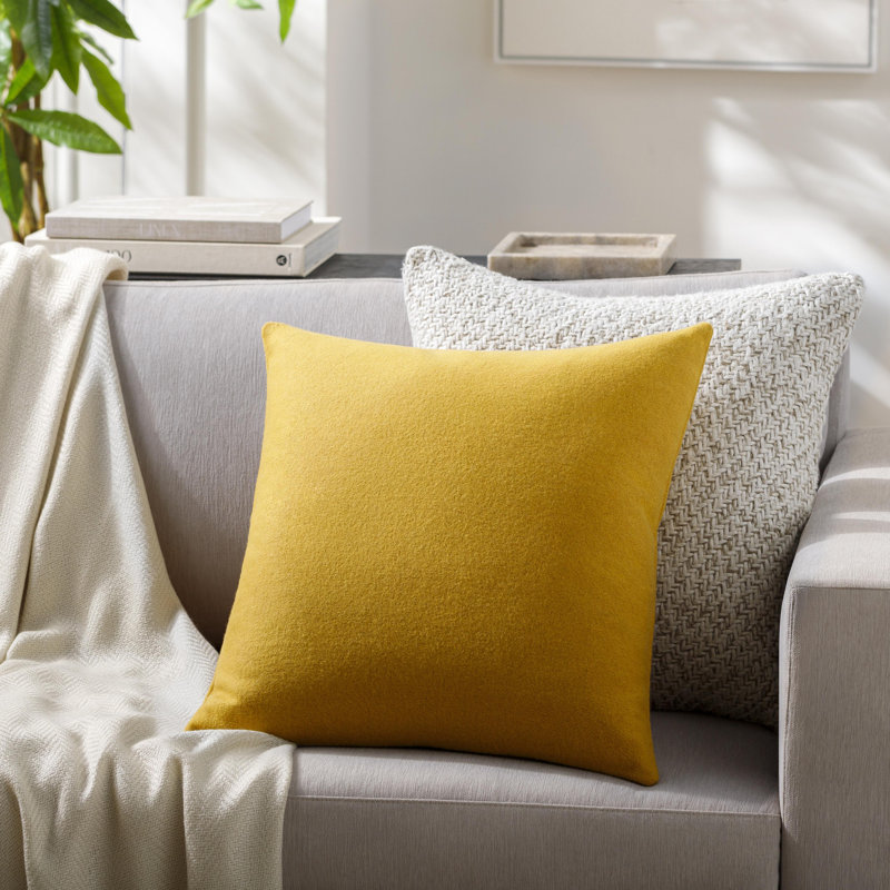 Coussin Alcona, 20 po x 20 po, Duvet, Vert gazon