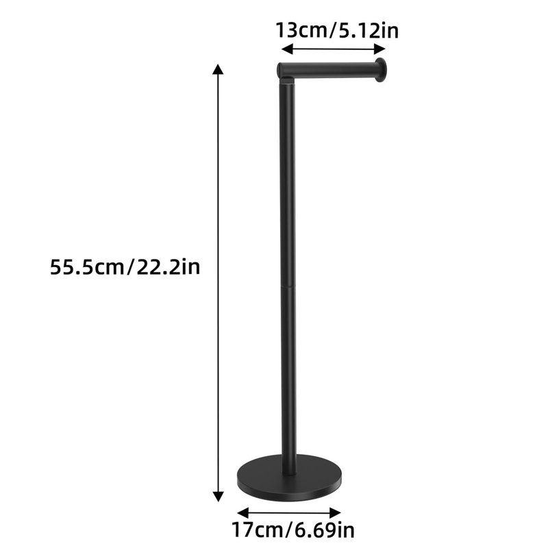 Mellor Free Standing Toilet Paper Holder, Black