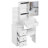Small Size Left Bedside Cabinet Vanity Table + Cushioned Stool, Extra Large Sliding Mirror-1498559456
